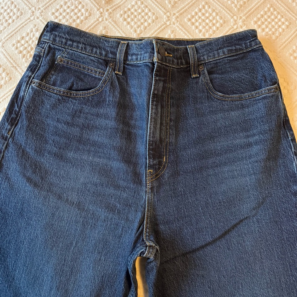 Premium Levi’s Levis 70s High Flare dark blue jeans, size 32 - Picture 6 of 11